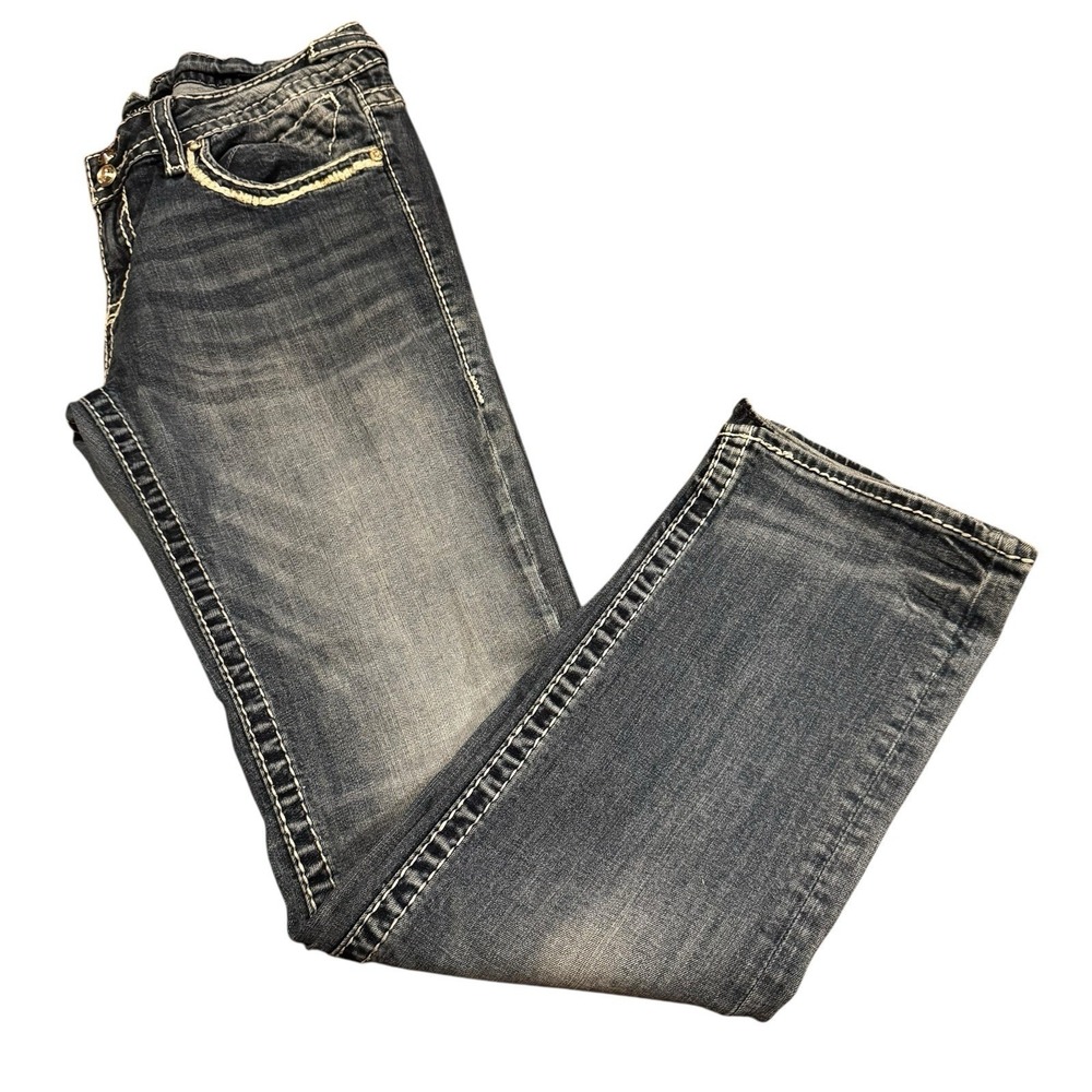 Vigoss‎ The Dublin Straight Jeans Women 33x32 Dark Wash Straight Denim